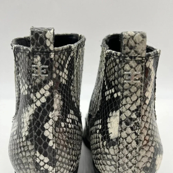 Sam Edelman Leather Snake Python Print Petty Ankle Booties Womens Size 6 Western - Picture 8 of 12